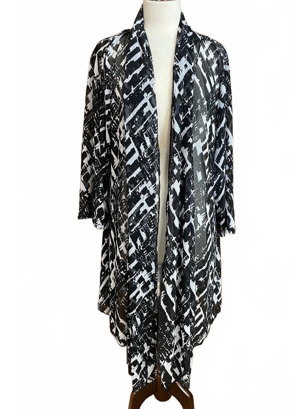 Mirror Image NWT open front sheer cardigan duster 3X